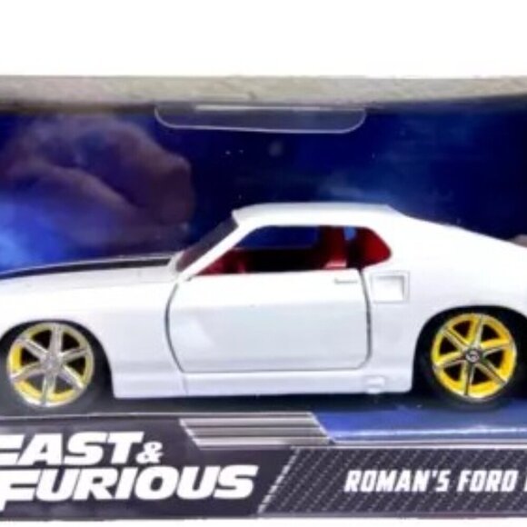 Fast & Furious Roman's Ford Mustang Jada White Die-cast 1:32 Model Car NIP 2022 - Picture 5 of 5